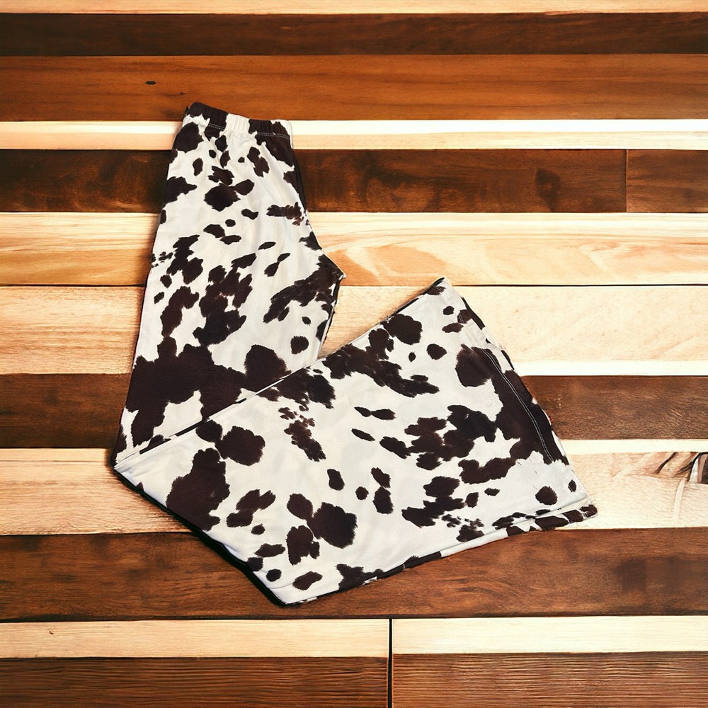 Flared Cow Print Pants